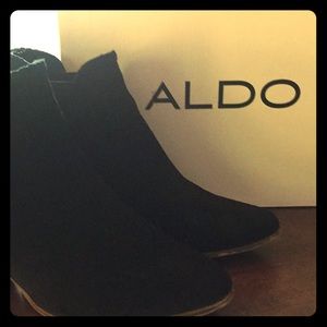 Aldo Velirien Black Suede Ankle Boot